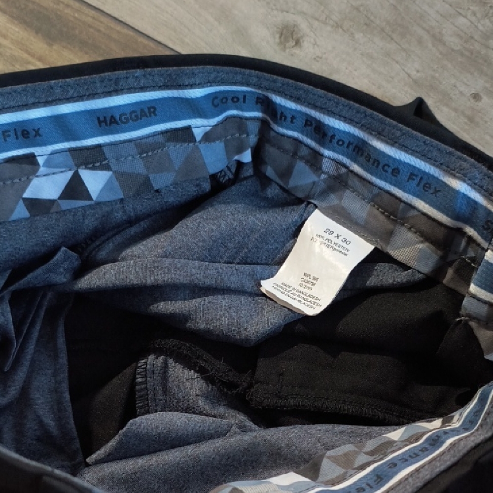 Haggar Performance Flex Pants in Black and Gray